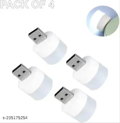 4 USB Night Light, Plug in Small Led Nightlight Mini Portable for PC Car Bulb Indoor Outdoor Camping Reading Sleeping