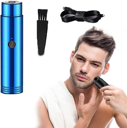 Mini Portable Electric Shaver Ipx7 Waterproof Cordless Pocket Size Washable Electric Razor, Usb Rechargeable Wet & Dry Rotary Men'S Shaver