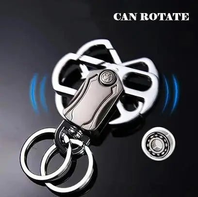 4 in 1 Keychain Spinner Multi-Function Tool Waist Double Ring Keychain Gift