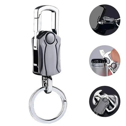 4 in 1 Keychain Spinner Multi-Function Tool Waist Double Ring Keychain Gift